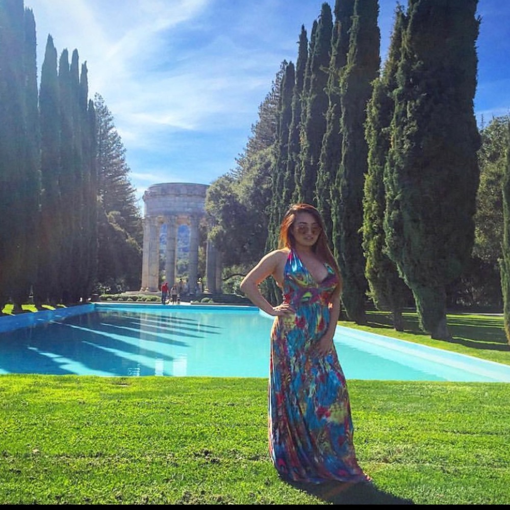 Multi-colored maxi dress